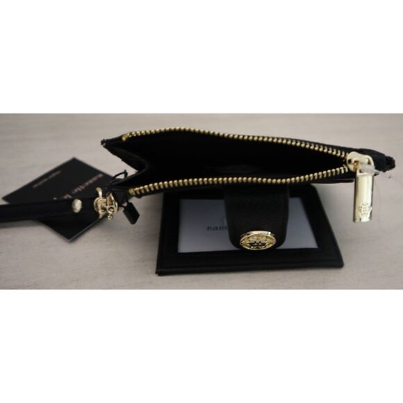 Nanette Lepore 28720379 Black Vegan Leather “Kerri” Pebble Card Case Wristlet - Picture 5 of 5